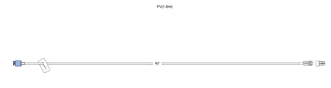 CODAN MiniBore Extension Set, swabable valve, slide clamp, male luer-lock