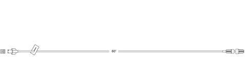 CODAN Minibore Extension Set, female luer-lock, slide clamp, male luer-lock, CODAN FlowStop Cap™