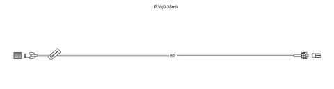 CODAN MicroBore Extension Set, female luer-lock, slide clamp, male luer-lock, CODAN FlowStop CapTM