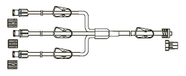 CODAN Trifurcated Set, (3) female luer-locks with back check valves, (4) pinch clamps, spin-lock