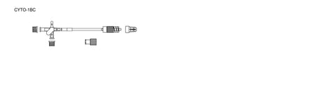 CODAN Safety IV Extension Set with stoppost-stopcock, spin lock with CODAN FlowStop CapTM and CombiLock deadender