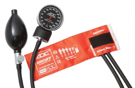 ADC American Diagnostic Corp Diagnostix 720 Series Aneroid Sphygmomanometer Pocket Style Hand Held 2-Tube Infant Size Arm