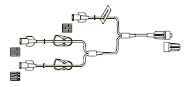 CODAN Trifurcated LightSafe® MicroBore Extension Set, (3) female luer-locks, (3) color coded slide clamps, 3-in-1 spin-lock