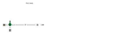 CODAN Four-way stopcock, pressure-monitoring tubing, male luer-lock