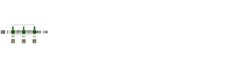CODAN 3-gang four-way stopcocks on a manifold plate