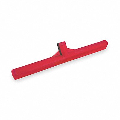 24 W Straight TPE Rubber Floor Squeegee Without Handle Red