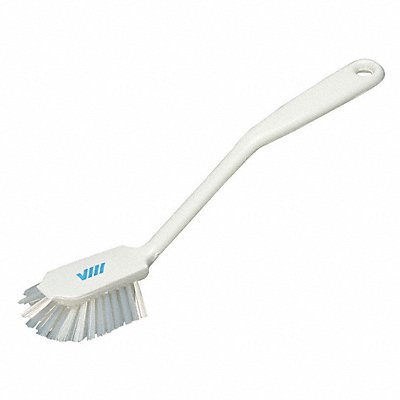 10-1/2 L Polyester Short Handle Dish Brush White