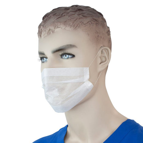 Dynarex Paper Face Mask - White case of 10 Quantity per box: 100