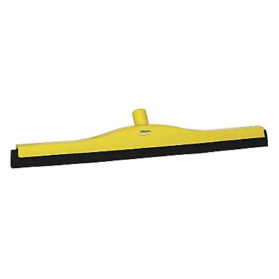 24 W Straight Double Foam Rubber Floor Squeegee Without Handle Yellow