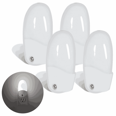 AUTOMATIC NIGHT LIGHTS, LED W/SENSOR, 4 PACK - LVA1098PAK4
