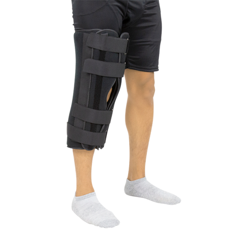 830 TRI-PANEL KNEE IMMOBILIZER, 4 RIGID SPLINT, PADDED INSERTS, 12" LENGTH
