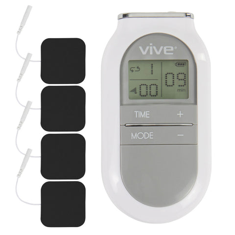 5-MODE TENS UNIT, 4 ELECTRODE PADS, 2 LEAD WIRES - RHB1043WHT