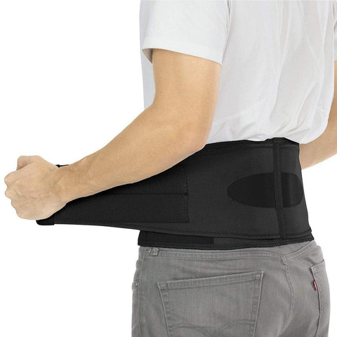 BACK BRACE, REMOVABLE LUMBAR PAD, NEOPRENE, UP TO 44", BLACK