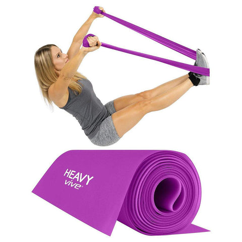 7' STRAIGHT HEAVY RESISTANCE BAND, DOOR ANCHOR, PURPLE