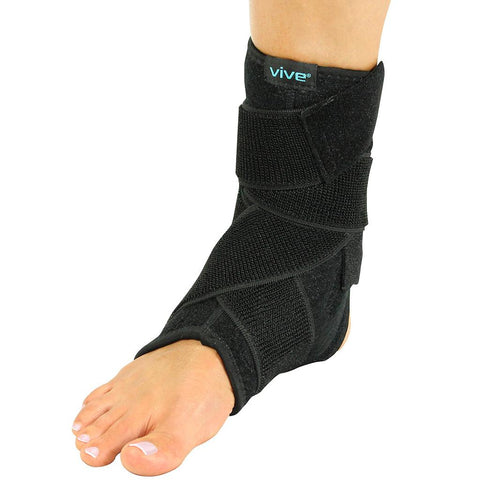 ANKLE BRACE, CROSS COMPRESSION, DUAL STRAPS, L/R - SUP1038