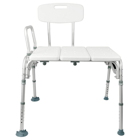 BATHROOM TRANSFER BENCH, ADJUSTABLE ALUMINUM FRAME, NONSLIP - LVA1041