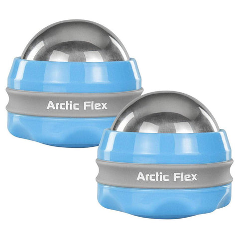 COLD MASSAGE ROLLER BALL, STAINLESS STEEL, WARM/COLD, 2 PK - RHB1073BLU
