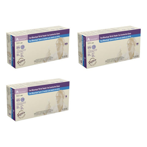 Dynarex True Advantage Nitrile Exam Gloves, Powder-Free case of 10 per box quantity is 100
