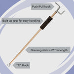 Sammons Preston 26 " Deluxe Built Up Grip Dressing Stick/Sock Aid