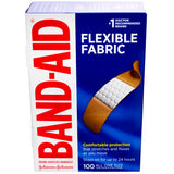 BAND-AID Flexible Fabric Strips Brand Adhesive Bandages (Size - 1" x 3") (Packaging - Each)