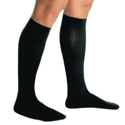 Men's Support Knee High Stockings - 30-40mmHg, Large - Black