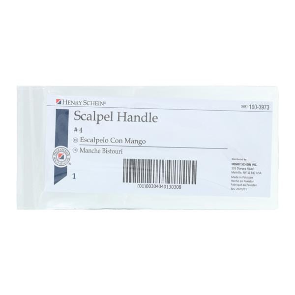 Henry Schein Inc. Surgical Blade Handle #4 For #20, #21, #22 & #23 Blades - 100-3973