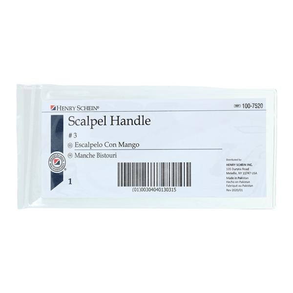 Henry Schein Inc. Handle Surgical Blade #3 Stainless Steel Ea - 100-7520