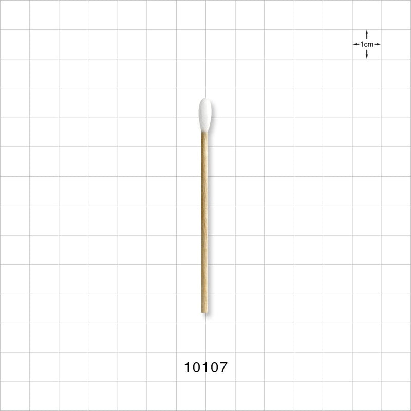 Single Ended Round Tip Swab With Wood Handle - 3 inch (76 mm) - 10107