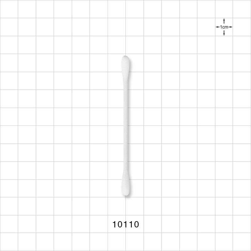 Round Tip Cotton Swabs with White Paper Handle - 3 inch (76 mm) - 10110