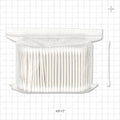 Dual Ended Round Tip Swab with White Handle - 2.88 inch (73 mm) - 10117