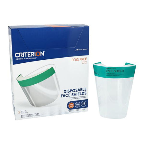 Henry Schein Inc. -HSI Protective Shield Pre-Assembled Clear / Blue Disposable 24/Box, 12 BX/CA 1012254