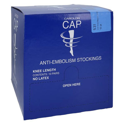 Carolon Company CAP Anti-Embolism Stocking Knee High Large Unisex White - 531