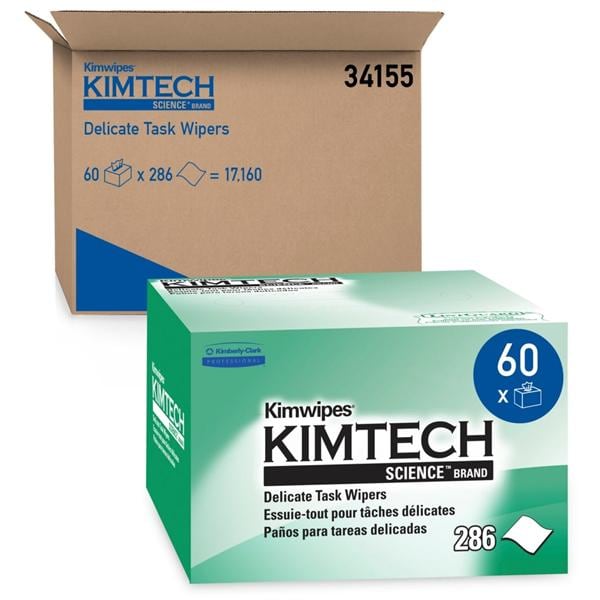 Kimberly Clark Professional Kimwipes Cleaning Wipes 286/Bx, 60 BX/CA - 34155