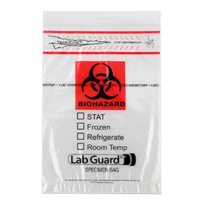 Medegen Medical Products, LLC -Transport Bag 6x9" Clear/Black/Red Zipper Closure LLDPE Film 1000/CaSE MAI 49-97