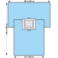 O & M Halyard -1x72x12" Sterile Surgical Drape 15x13" Fenestrated 89528