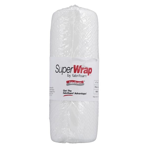 Fabrifoam Products -SuperWrap Stretch Bandage Nylon/Lycra/Foam Back /Elastic 6"x10 White Each 60106