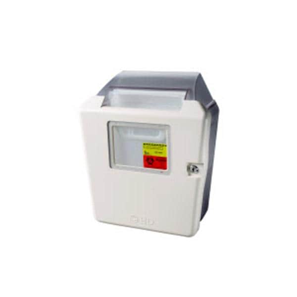 Becton-Dickinson -Sharps Cabinet 2-3gal Beige/Translucent 6-3/4x14-1/2x18-1/2" Locking Plastic For Containers Non-Sterile Wall Mount Each 305420