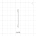 Dual Ended Point/Flat Round Tip Swab with White Handle; 50/Bag - 3 inch (76.2 mm) - 10239