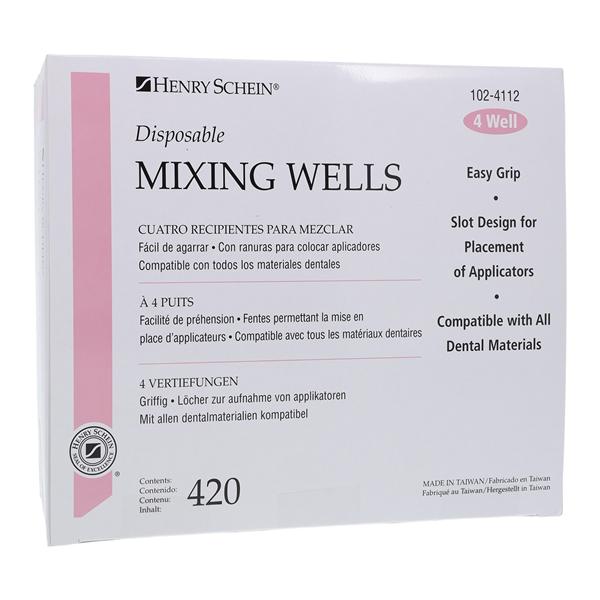 Henry Schein Inc. -HSI Mixing Well 4-Well White 420/Box, 12 BX/CA 900MWB-4