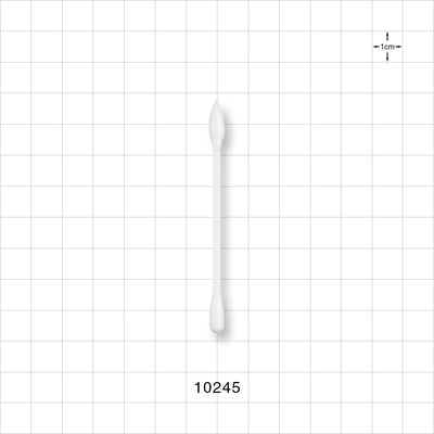 Dual Ended Point/Round Tip Swab with White Handle - 3 inch (76 mm) - 10245