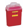 Becton-Dickinson -Sharps Container 6gal Red/Clear 8-8/10x12-8/10x17-1/2" Hinge Lid Plastic Nestable Non-Sterile Reusable Each, 12 EA/CA 305457