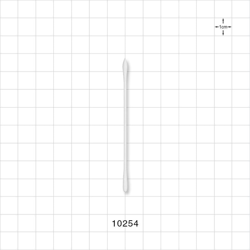 Dual Ended Mini Precision Point/Round Tip Swab with White Handle - 3.07 inch (78 mm) - 10254