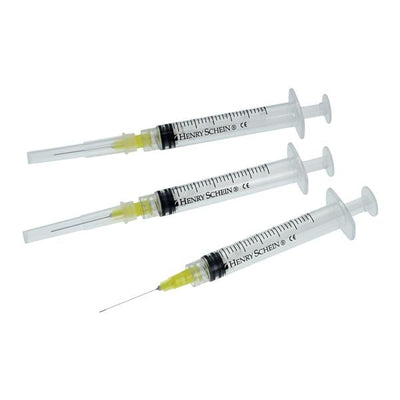 Henry Schein Inc. -Bendable Syringe 27 Gauge Luer Lock Color Coded Yellow Non Sterile With 3 cc Irrigating Needle 100/Box, 12 BX/CA 245HS