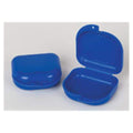 Henry Schein Inc. -HSI Retainer Box Super Tuff 3 in x 2 1/2 in x 1 in Blue Small With Ventilation Holes / Identification Labels 10/Bag, 30 BG/CA 1027932