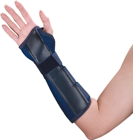 DEROYAL CANVAS WRIST AND WRIST FOREARM SPLINT (LENGTH - 8”) (PACKAGING - EACH)