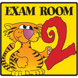 Clinton Industries, Inc. Exam Room Sign Pediatric 5.5 in Plastic Yellow Assorted Imprint With Tiger Buddies Design Each - EX2
