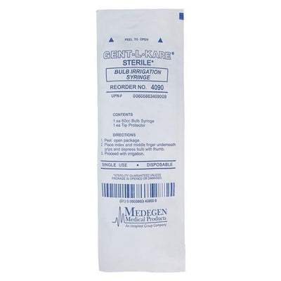 Medegen Medical Products, LLC Gent-L-Kare _ Irrigation Bulb Syringe, 50 EA/CA- MDG 4090