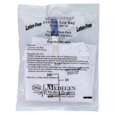 Medegen Medical Products, LLC Gentle-L-Care Urinary Leg Bag 8mL Disposable - MDG 02556