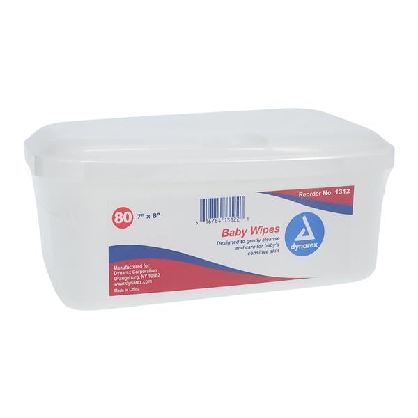 Dynarex Corporation Baby Wipes Alcohol Free Blue Light Scent 960/Case - 1312