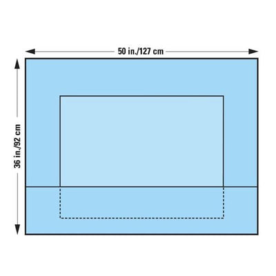 O & M Halyard -50x36" Sterile EENT Drape Fenestrated 89431